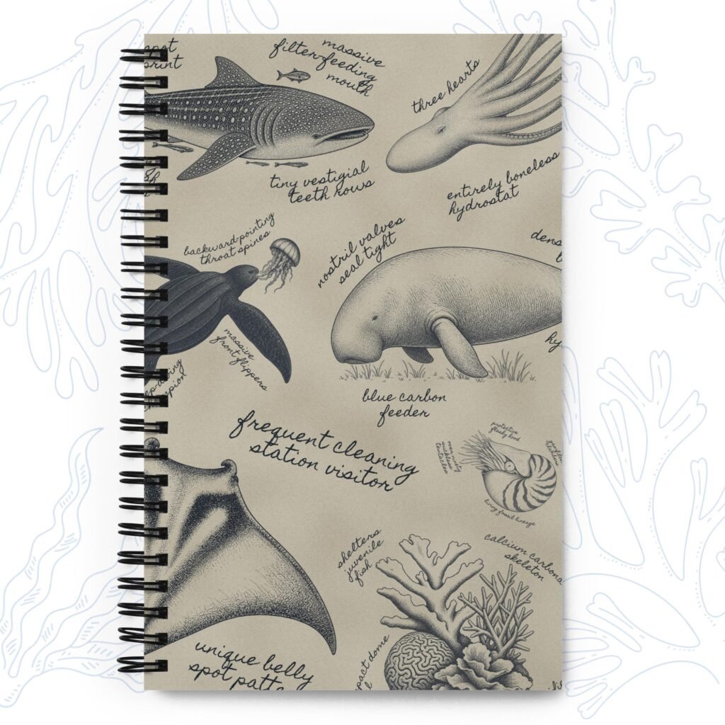 marine biology notebook field notes front cover sketches whalehug