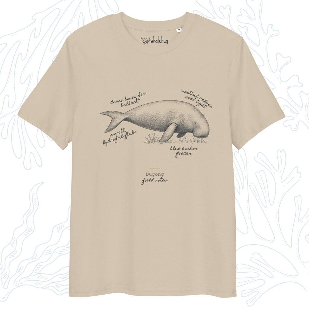 dugong field notes t-shirt desert dust organic cotton whalehug