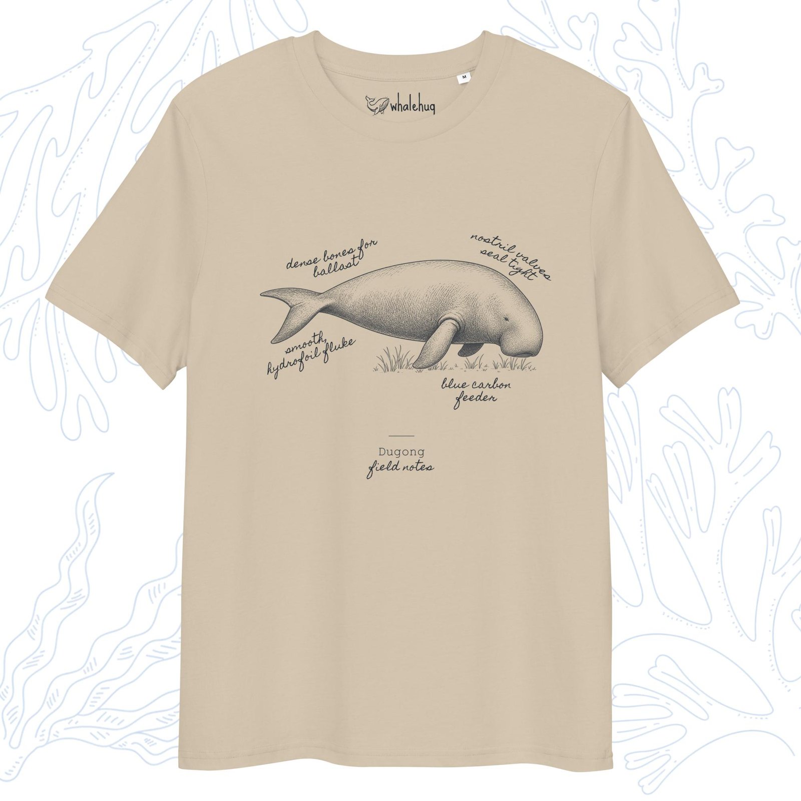 dugong field notes t-shirt desert dust organic cotton whalehug