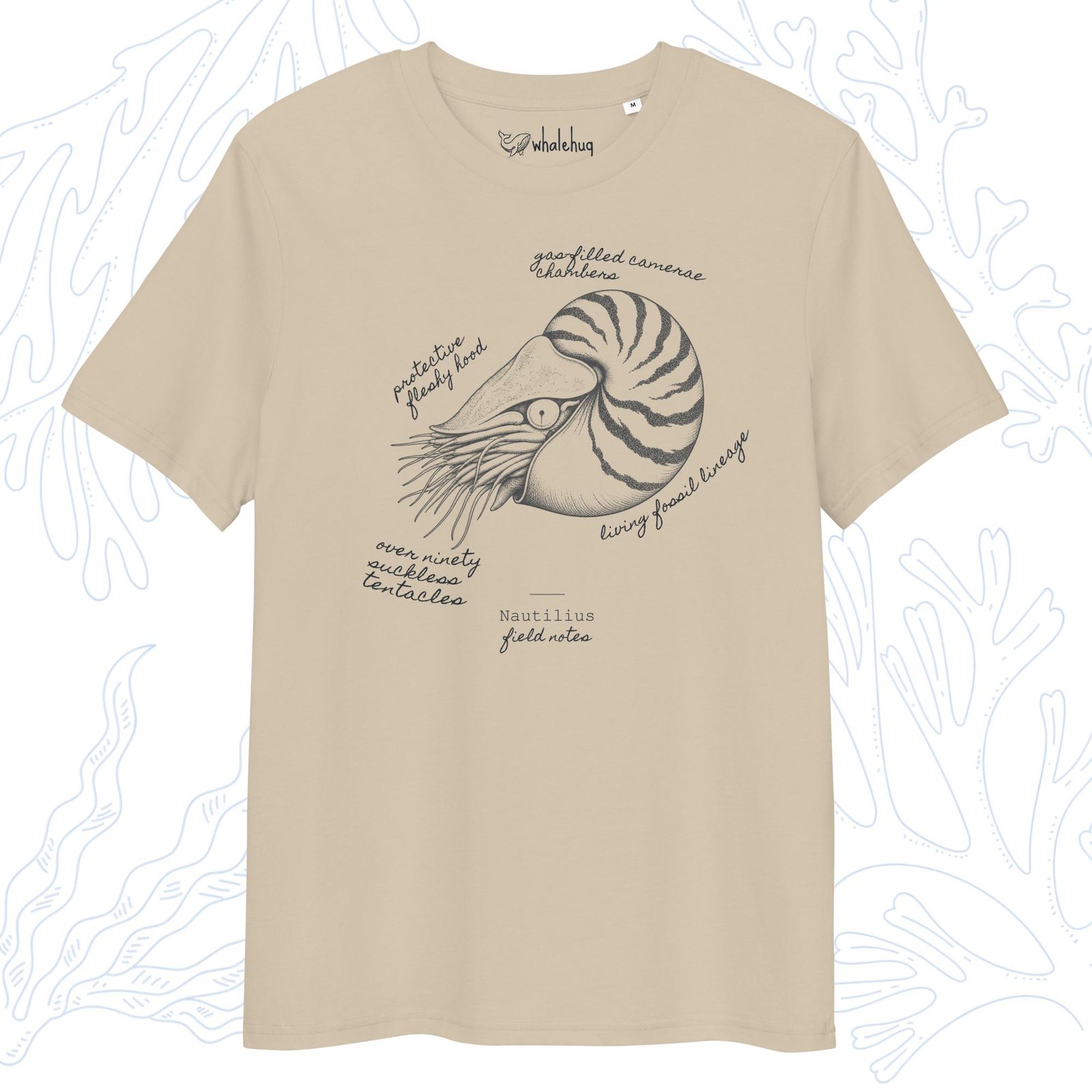 nautilus field notes t-shirt desert dust organic cotton whalehug