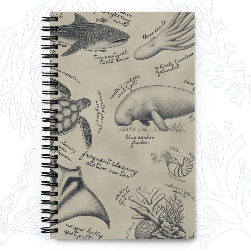 marine biology notebook field notes front cover sketches whalehug